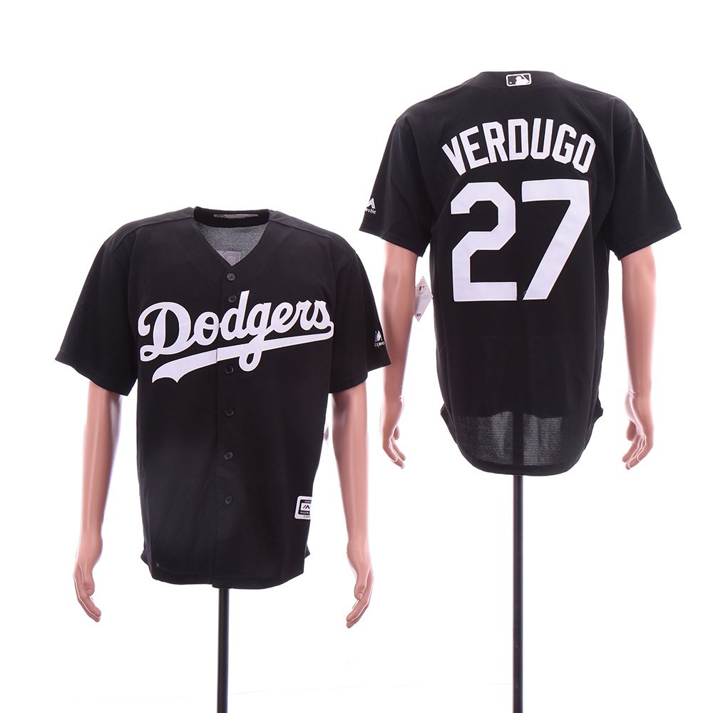 Men Los Angeles Dodgers #27 Verdugo Black Game MLB Jersey->new york yankees->MLB Jersey